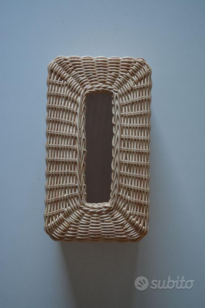 Kleenex box porta fazzoletti in rattan naturale - Arredamento e Casalinghi  In vendita a Treviso