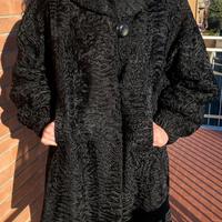 Pelliccia nera, taglia M, agnello persiano