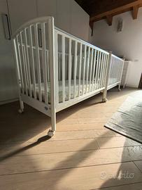 Lettini Pali ciak bianco e materassi Simam