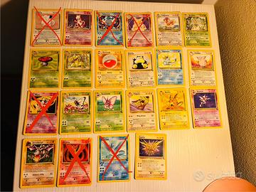 Lotto carte Pokemon rare Set Base