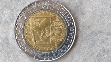 Moneta 500 lire polizia di stato