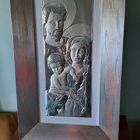 Sacra Famiglia stilizzata moderna Arg. an ag25 g69