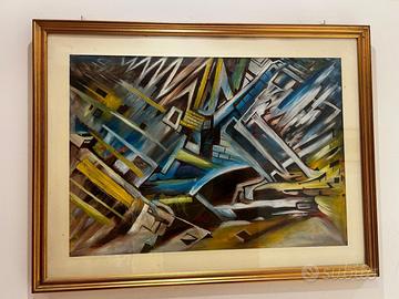 Quadro dipinto astratto Raffaele Cattolica 80x61