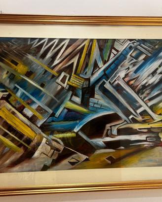 Quadro dipinto astratto Raffaele Cattolica 80x61