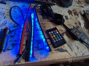 4 barre led adesive RGB modding tempo musica