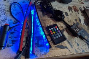 4 barre led adesive RGB modding tempo musica