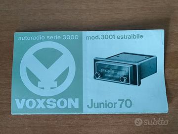 Libretto autoradio Voxson