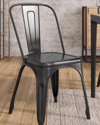 4 sedie stile industriale