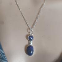 collana argento lapislazzuli e acciaio 