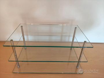 Mobiletto porta TV / HI - FI / console in vetro
