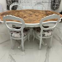 Tavolo e sedie shabby chic legno