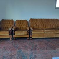 Set Vintage Anni '70: Divano 3 posti + 2 Poltrone 