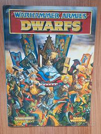 Warhammer Armies DWARFS + 9 MINIATURE Manuale Eser