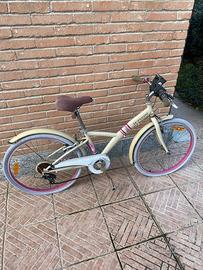 BICI DA BAMBINA BTWIN 24'' POPLY 500 CREAM