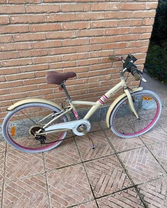 BICI DA BAMBINA BTWIN 24'' POPLY 500 CREAM
