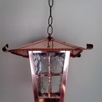 lampada sospensione artigianale rame