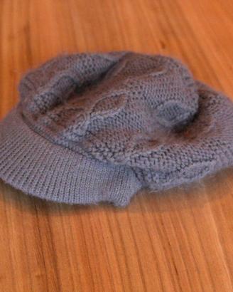 Cappello berretto grigio effetto lana