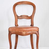 4 SEDIE ‘800 CON SEDUTA MARRONE CHIARO (1 ROTTA)