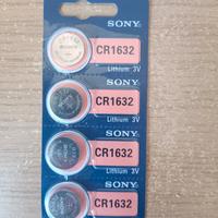 Batteria Sony litio CR1632 4 pezzi