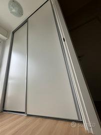 Kit anta scorrevole bianca con binario