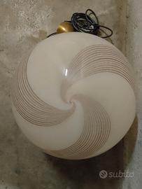 lampada grande vintage in vetro murano usato 