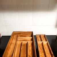 Portaposate in legno di ulivo divisorio cassetto