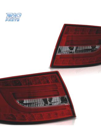 FANALI PER AUDI A6 C6 04-08 SEDAN LED ROSSO AFFUMI