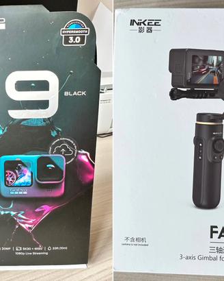 GoPro Hero 9 black + stabilizzatore Inkee Falcon