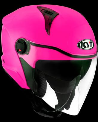 KYT Casco Jet D-CITY - Plain - Fuxia