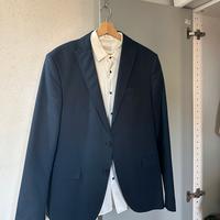 Giacca due bottoni da vestito uomo Zara blu scura