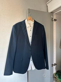 Giacca due bottoni da vestito uomo Zara blu scura