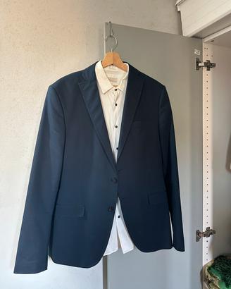 Giacca due bottoni da vestito uomo Zara blu scura