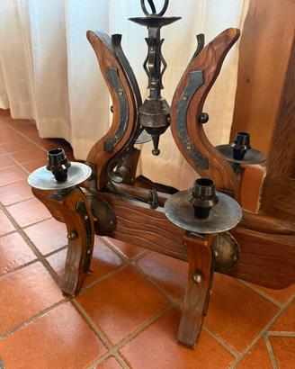 lampadario rustico 