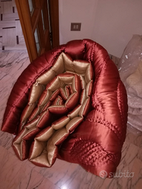 Trapunta imbottita vintage in raso