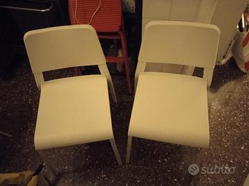 sedie bianche x 2
