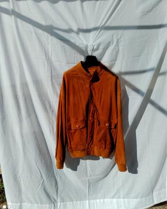 Bomber in pelle di Daino da uomo , taglia 58