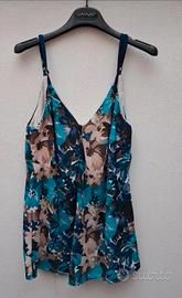 canotta blu e multicolor S akè 