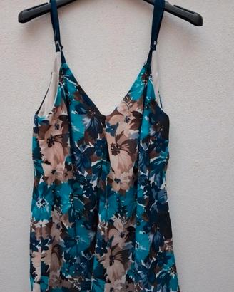 canotta blu e multicolor S akè 