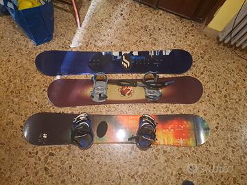 3 tavole da snowboard
