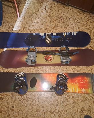 3 tavole da snowboard
