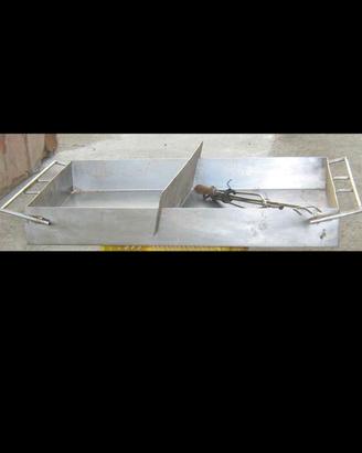 padella rettangolare acciaio inox