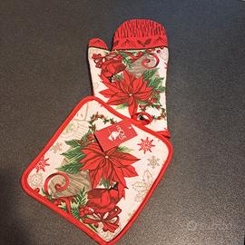 Guanto e presina natalizi