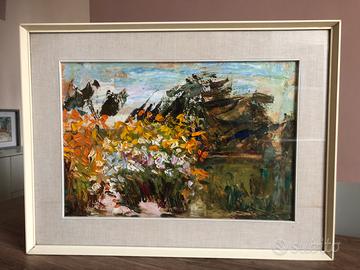 Quadro ‘900 fiori floreale olio su tela