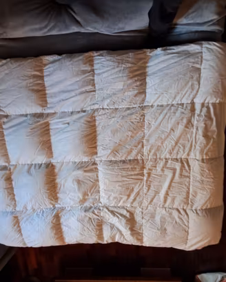 Piumino letto singolo 100% piuma bianca vergine
