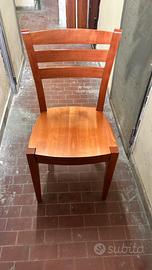 Set 4 Sedie Legno Massiccio Lucide Ciliegio