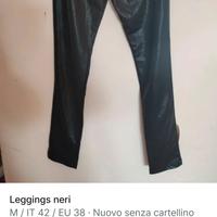 leggins neri lucidi 