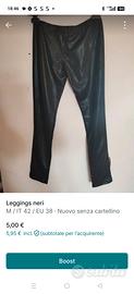 leggins neri lucidi 