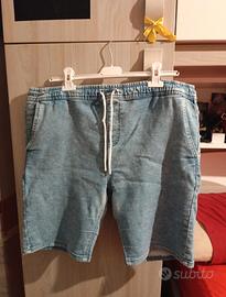 Pantaloncino di jeans elasticizzato uomo 