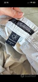 Pantalone Calvin Klein leggero in cotone bianco M
