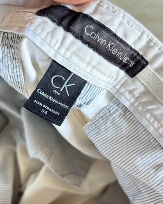 Pantalone Calvin Klein leggero in cotone bianco M